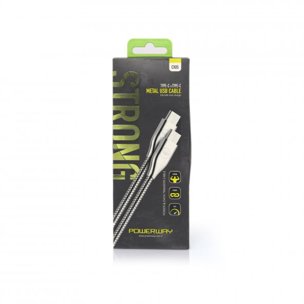 Powerway CX05 metal Type-C / Type-C kablo