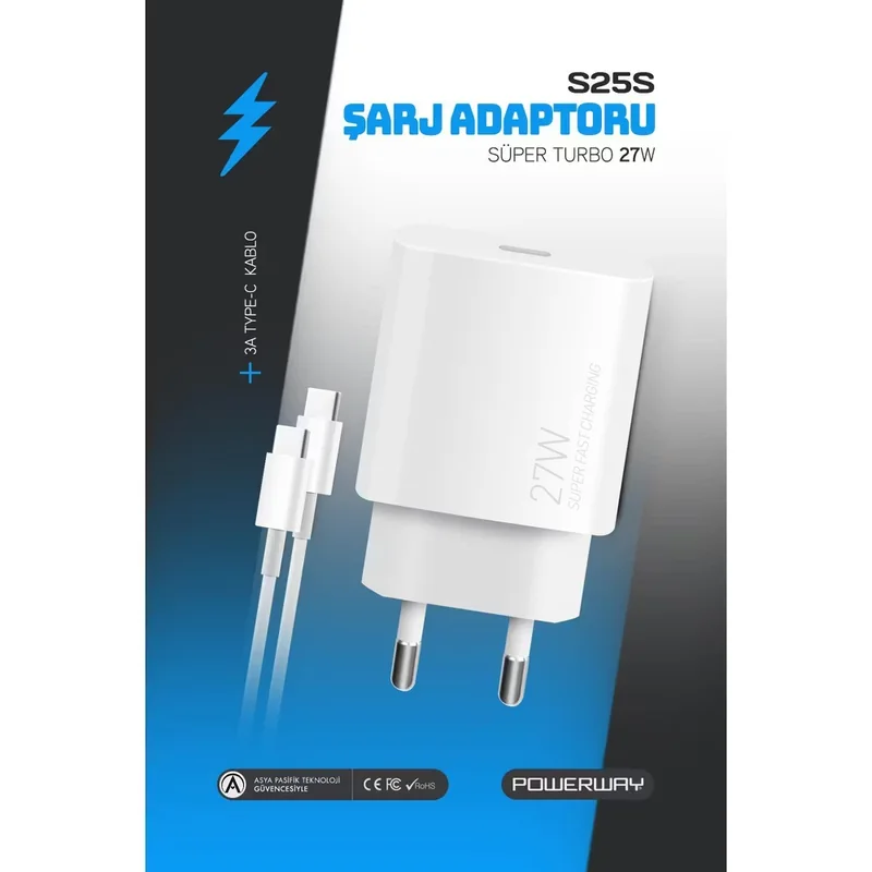 Powerway 27W Type-C şarj seti